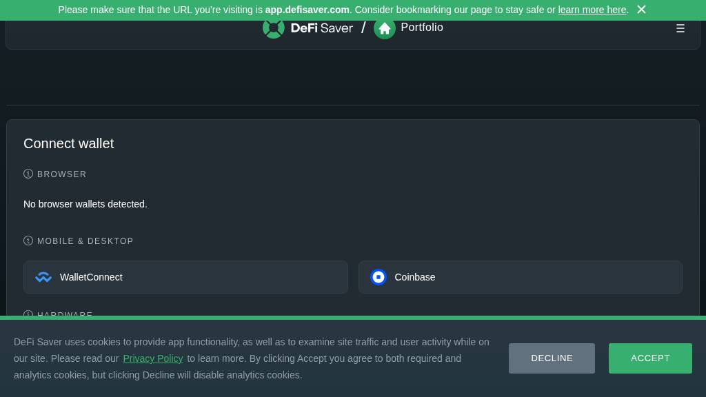 DeFi Saver Screenshot