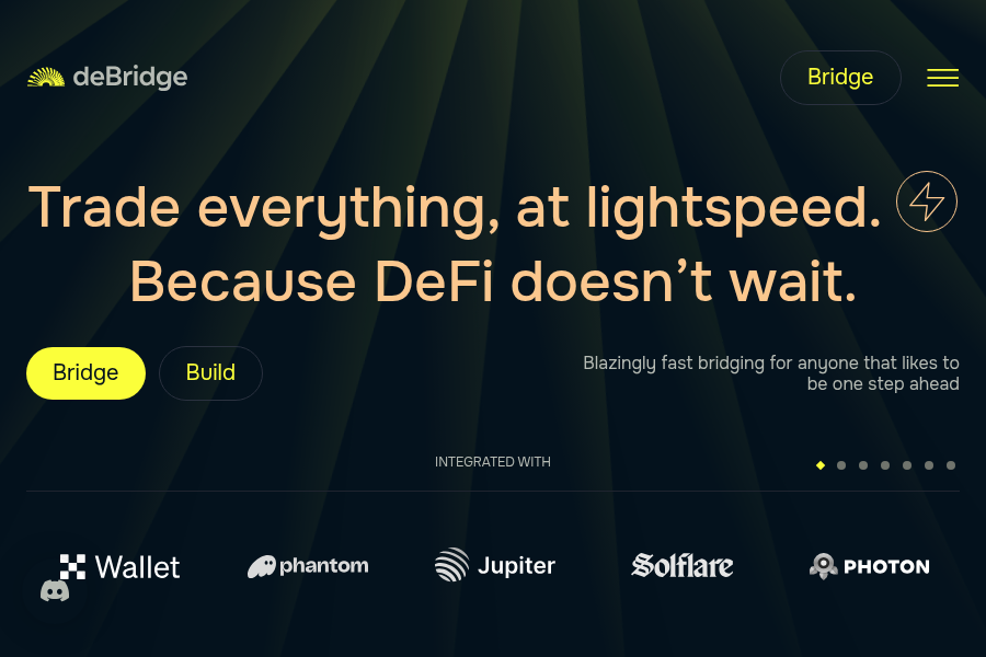 deBridge: Cross-Chain Interoperability and Liquidity Protocol Screenshot