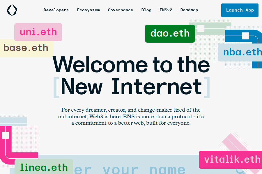 ENS Domains - Decentralized Naming for the Web3 World Screenshot