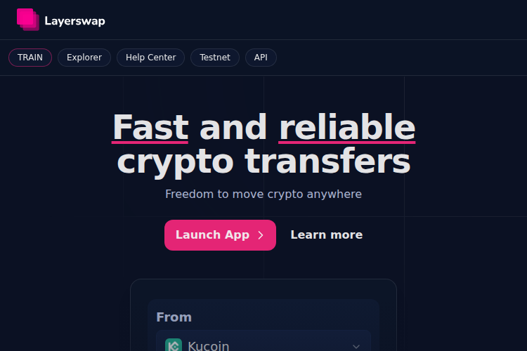 LayerSwap - 크로스체인 및 CEX 자산 이동 최적화 플랫폼 스크린샷