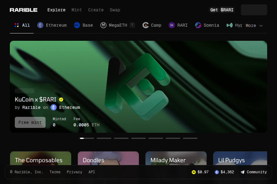 Rarible - NFT Marketplace for Digital Art & Collectibles Screenshot