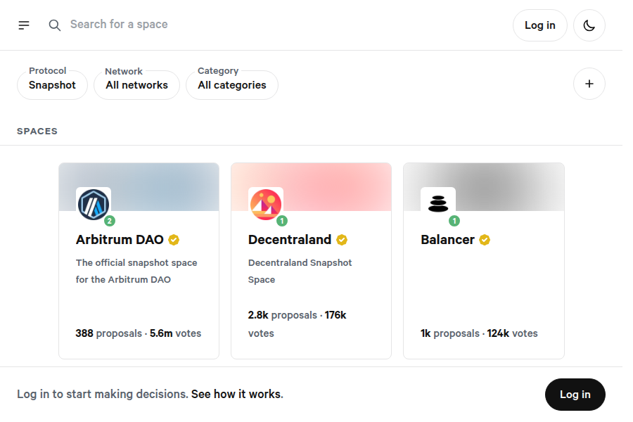Snapshot Box - Web3 Voting & Governance Platform Screenshot