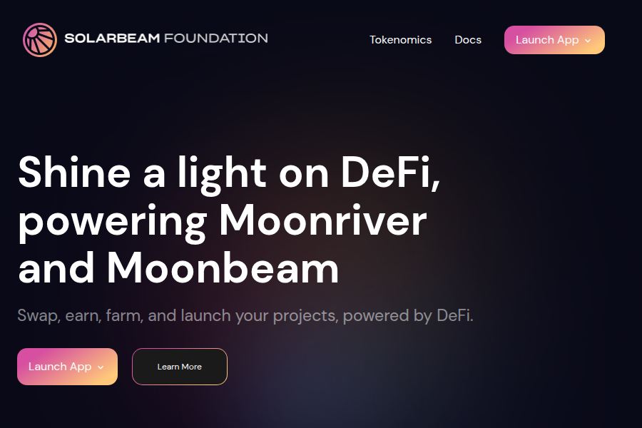 Solarbeam - Moonriver和Moonbeam上的DeFi中心 截图