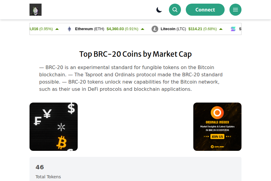 BRC-20.io - BRC-20 Token Explorer & Analytics Screenshot