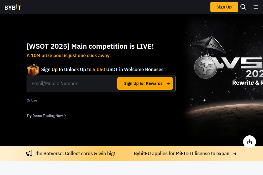 バイビット - 仮想通貨取引所、デリバティブ取引、NFTマーケットプレイス スクリーンショット