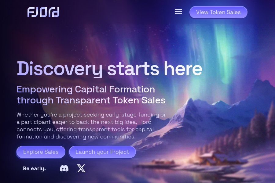 Fjord Foundry - Liquidity Bootstrapping Platform for Web3 Screenshot