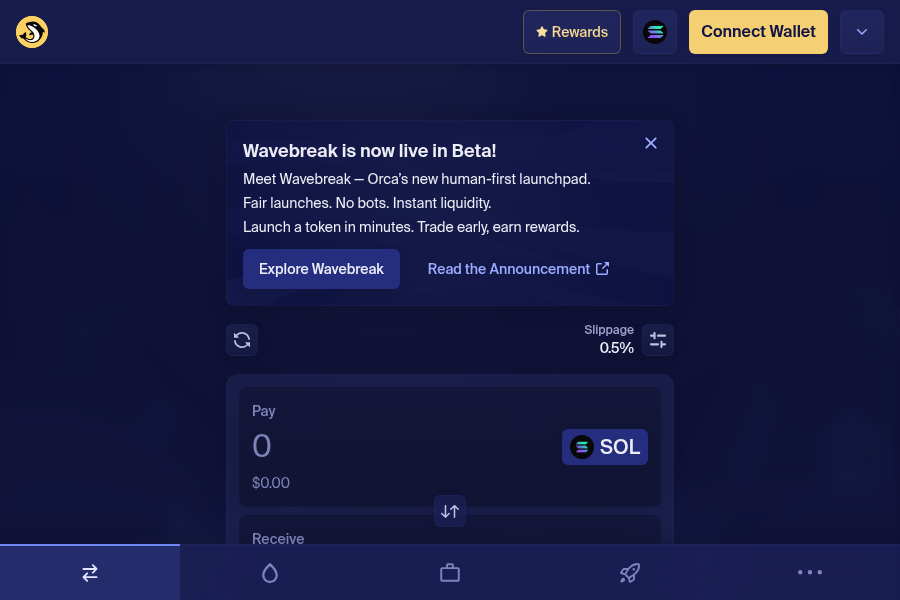 Orca｜SolanaブロックチェーンのユーザーフレンドリーなDEX スクリーンショット