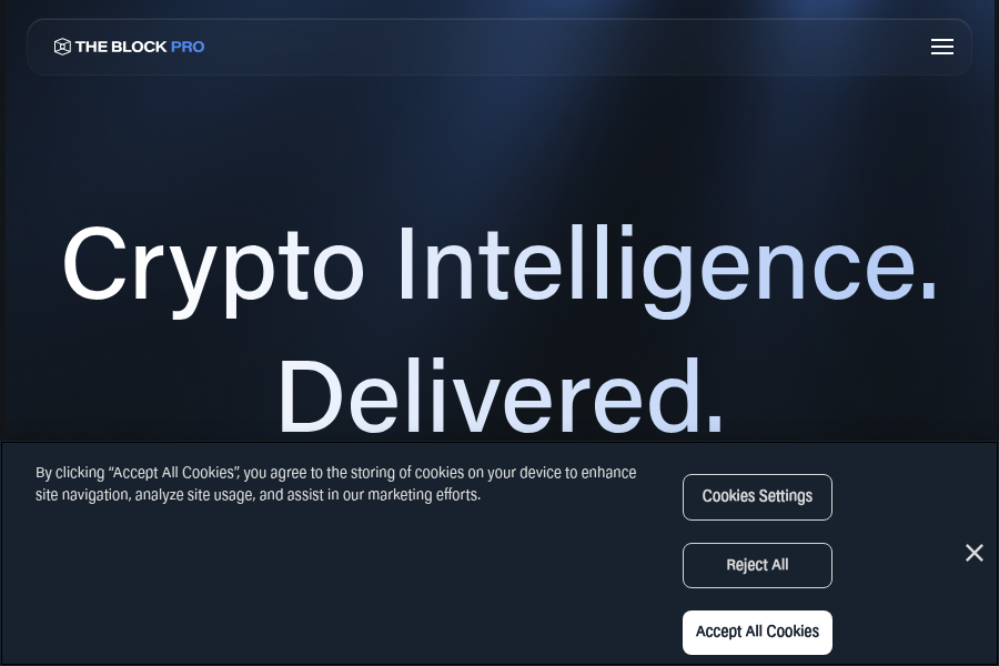 The Block Pro - Web3 Data & Analytics Platform Screenshot