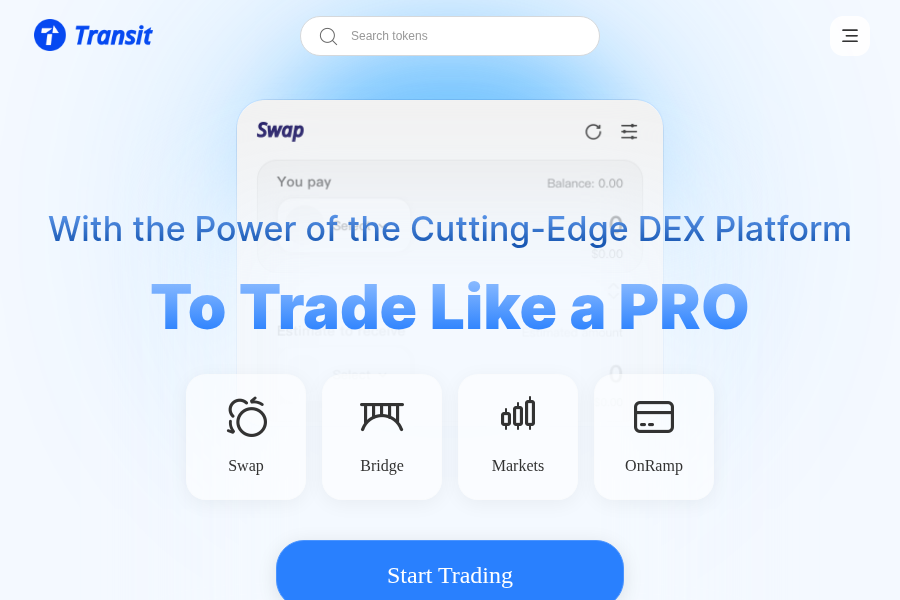 Transit Finance - クロスチェーンDEXアグリゲーター スクリーンショット